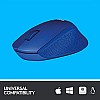 Logitech M331 Silent Plus Wireless Mouse, 2.4GHz with USB Nano Receiver, 1000 DPI Optical Tracking, 3 Buttons Blue