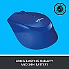 Logitech M331 Silent Plus Wireless Mouse, 2.4GHz with USB Nano Receiver, 1000 DPI Optical Tracking, 3 Buttons Blue