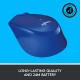 Logitech M331 Silent Plus Wireless Mouse, 2.4GHz with USB Nano Receiver, 1000 DPI Optical Tracking, 3 Buttons Blue