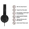 JBL T450 by Harman Extra Bass On-Ear Headphones with Mic (Black)