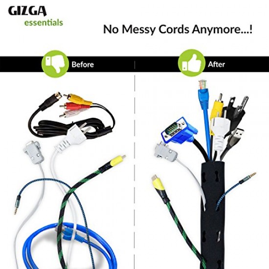 Gizga Essentials Cable Organiser, Cord Management System for PC, TV, Home Theatre, Speaker 