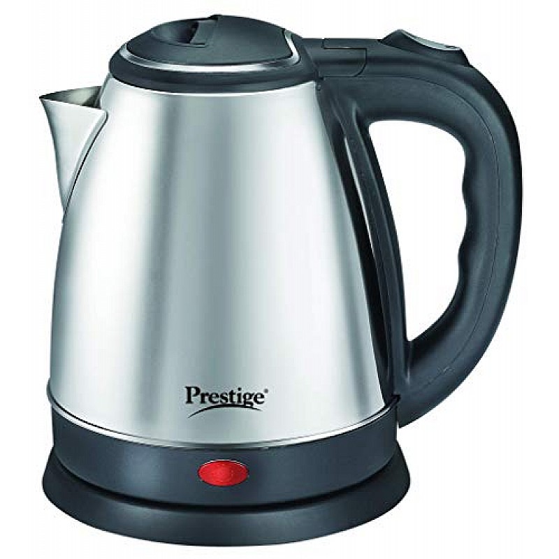 Prestige 1.8 Litres Electric Kettle (PKOSS 1.8) 1500W Silver - Black Automatic Cut-off 