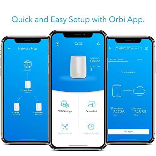 Netgear RBK53 Orbi AC3000 Tri-Band WiFi System Router Netgear RBK53 Orbi AC3000 Tri-Band WiFi System Router
