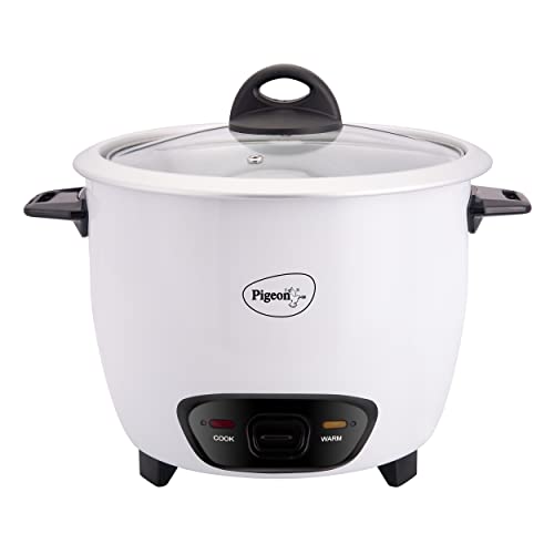 Pigeon by Stovekraft Joy 1.8 Liter Electric Rice Cooker 700 Watt, White Pigeon by Stovekraft Joy 1.8 Liter Electric Rice Cooker 700 Watt, White
