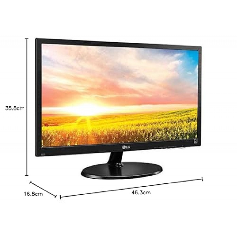 LG 19M38HB, 19 Inch (47cm) 1366 X 768 Pixels, Led HD Ready Monitor, TN Panel with VGA, Hdmi Ports (Black)