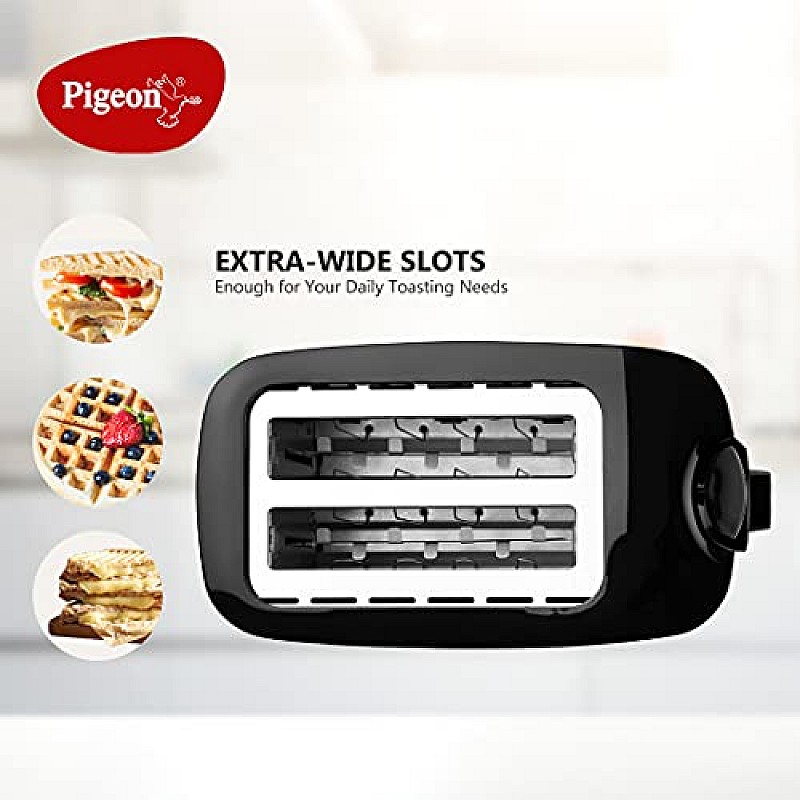 Pigeon by Stovekraft 2 Slice Auto Pop up Toaster. A Smart Bread Toaster for Your Home (750 Watt) (black)-1