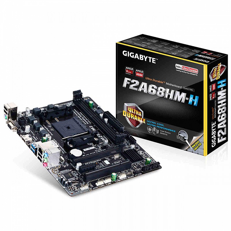 GIGABYTE AMD A68, FM2+ and FM2 Socket,Ultra Durable Motherboard (GA-F2A68HM-H)