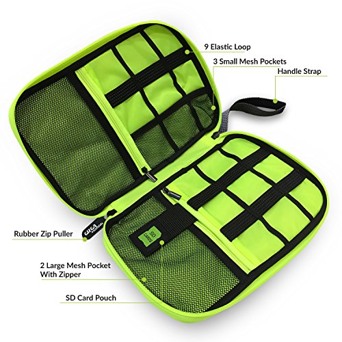 Gizga Essentials Gadget Organizer Case, Portable Zippered Pouch For All Small Gadgets, HDD, Power Bank, (Black) Gizga Essentials Gadget Organizer Case, Portable Zippered Pouch For All Small Gadgets, HDD, Power Bank, (Black)