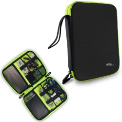 Gizga Essentials Gadget Organizer Case, Portable Zippered Pouch For All Small Gadgets, HDD, Power Bank,  (Black)