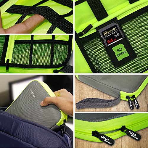 Gizga Essentials Gadget Organizer Case, Portable Zippered Pouch For All Small Gadgets, HDD, Power Bank, (Black) Gizga Essentials Gadget Organizer Case, Portable Zippered Pouch For All Small Gadgets, HDD, Power Bank, (Black)