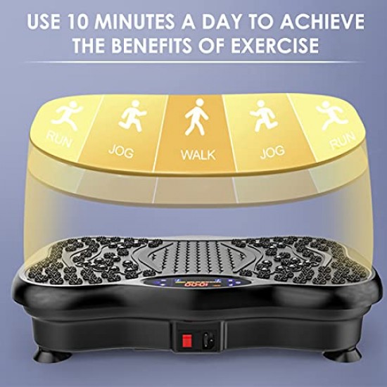 AGARO Alpha Crazyfit Vibration Plate Massager Home And Gym Workout Machine For Muscle