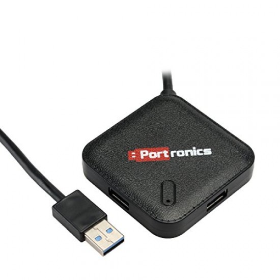 Portronics POR-697 MPort 34 USB 3.0 with 4-Port (Black)
