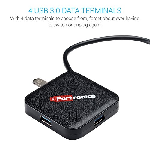 Portronics POR-697 MPort 34 USB 3.0 with 4-Port (Black) Portronics POR-697 MPort 34 USB 3.0 with 4-Port (Black)