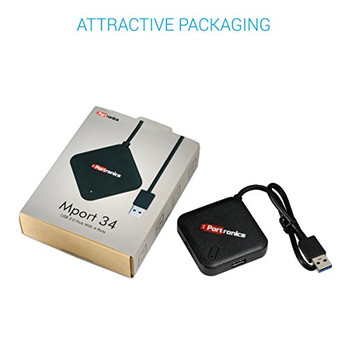 Portronics POR-697 MPort 34 USB 3.0 with 4-Port (Black) Portronics POR-697 MPort 34 USB 3.0 with 4-Port (Black)