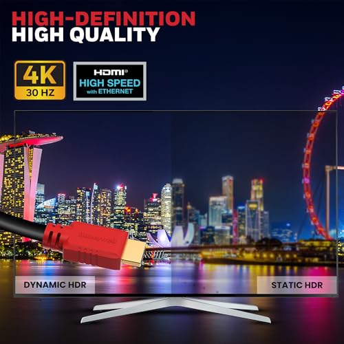 Honeywell HDMI 1.4 Cable with Ethernet (32.8ft/10M) High Speed HDMI Cable 10.2GBPS Black Honeywell HDMI 1.4 Cable with Ethernet (32.8ft/10M) High Speed HDMI Cable 10.2GBPS Black