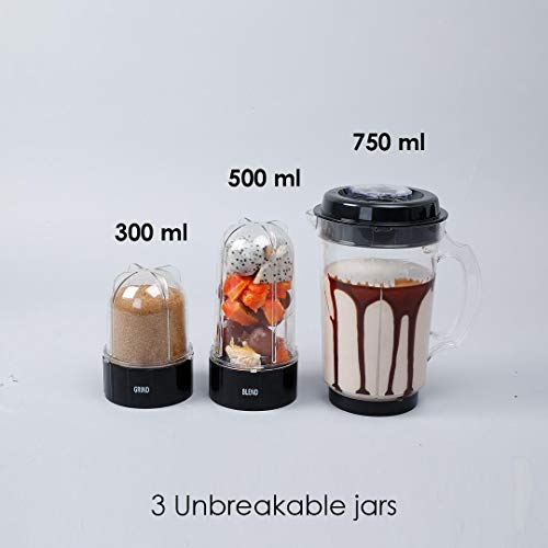 Wonderchef Nutri-blend Juicer, Mixer, Grinder, Blender & Smoothie Maker 22000 RPM, 400W Black Wonderchef Nutri-blend Juicer, Mixer, Grinder, Blender & Smoothie Maker 22000 RPM, 400W Black