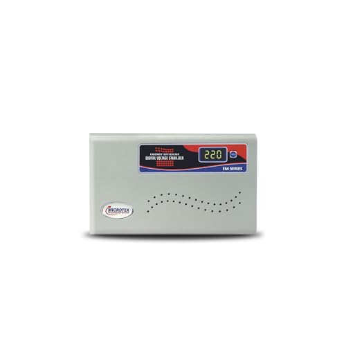 Microtek EM 4160+ Automatic Air Conditioners (A.C.) Voltage Stabilizer upto 1.5 Ton Working Power 160V-285V(Metalic Grey Microtek EM 4160+ Automatic Air Conditioners (A.C.) Voltage Stabilizer upto 1.5 Ton Working Power 160V-285V(Metalic Grey