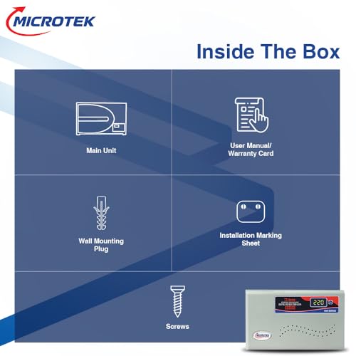 Microtek EM 4160+ Automatic Air Conditioners (A.C.) Voltage Stabilizer upto 1.5 Ton Working Power 160V-285V(Metalic Grey Microtek EM 4160+ Automatic Air Conditioners (A.C.) Voltage Stabilizer upto 1.5 Ton Working Power 160V-285V(Metalic Grey