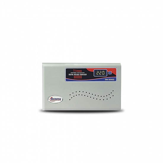 Microtek EM 4160+ Automatic Air Conditioners (A.C.) Voltage Stabilizer upto 1.5 Ton Working Power 160V-285V(Metalic Grey