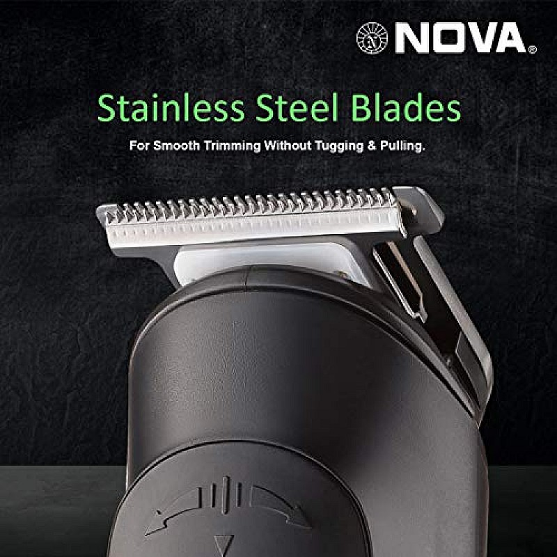 Nova Super Groom NG 1147 Multi-kit 60 Minutes Runtime Hair Trimmer for Men (Black)