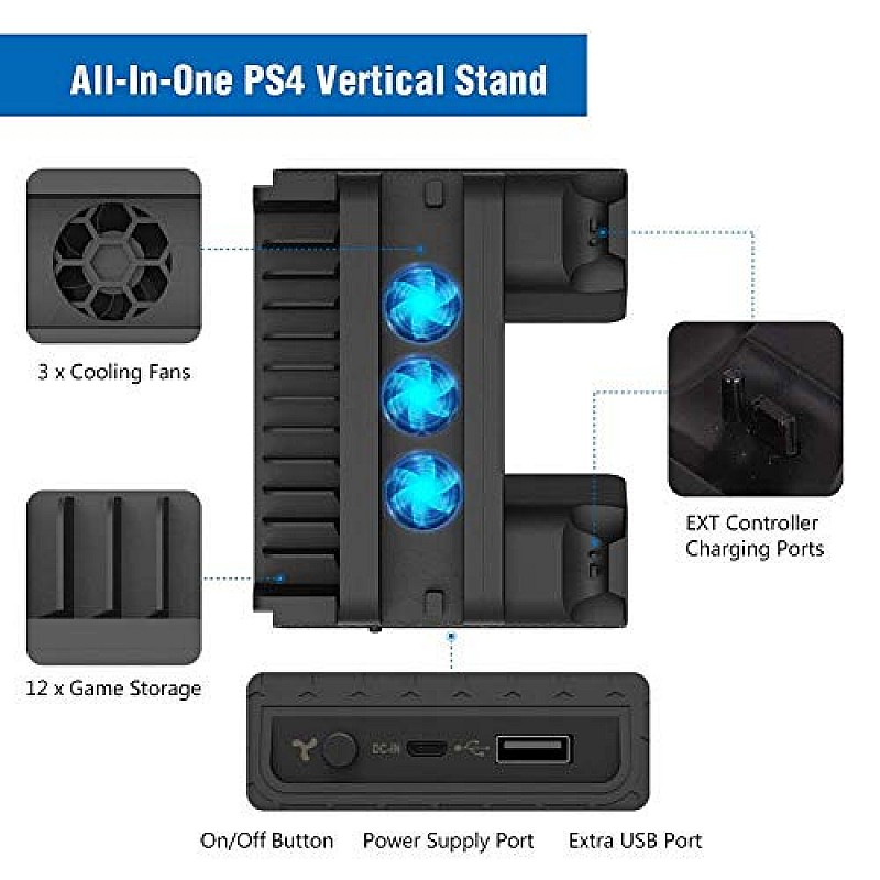 New World Playstation 4 Multifunctional Console Vertical Stand