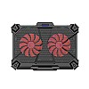 Cosmic Byte Comet Laptop Cooling Pad, Dual 140 mm, USB Ports, Support Upto 17" Laptops (Red)