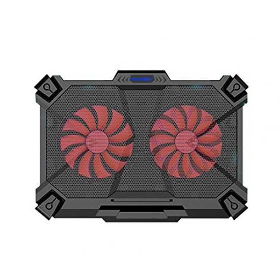 Cosmic Byte Comet Laptop Cooling Pad, Dual 140 mm, USB Ports, Support Upto 17" Laptops (Red)