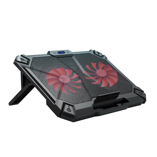 Cosmic Byte Comet Laptop Cooling Pad, Dual 140 mm, USB Ports, Support Upto 17" Laptops (Red)