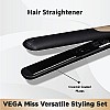 VEGA VHSS-03 Miss Versatile Styling Set Straightener, Curler & Dryer Gift Combo Black