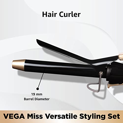 VEGA VHSS-03 Miss Versatile Styling Set Straightener, Curler & Dryer Gift Combo Black VEGA VHSS-03 Miss Versatile Styling Set Straightener, Curler & Dryer Gift Combo Black