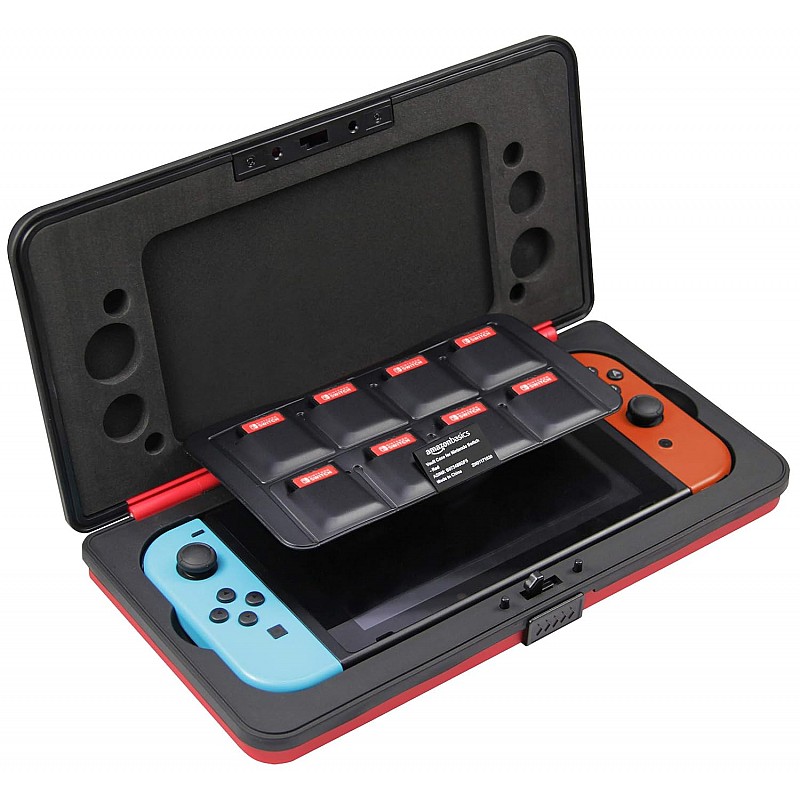 AmazonBasics Vault Case for Nintendo Switch, Red