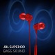 JBL T50HI in-Ear Wired Headphone with Noise Isolation Mic (Red)