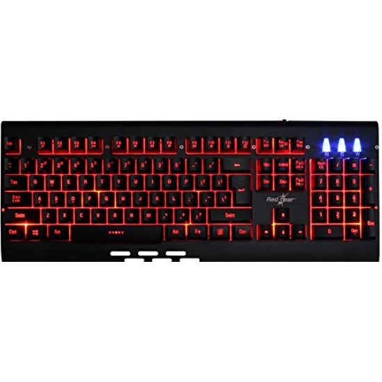Redgear Blaze Semi-Mechanical wired Gaming keyboard with 3 colour backlit Refurbished 