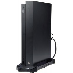 AmazonBasics Vertical Stand & USB 3.0 Hub for Xbox One X, Black