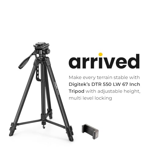 Digitek DTR 550 LW (67 Inch) Tripod for DSLR, Camera Operating Height: 5.57 Feet Carry Bag Included Digitek DTR 550 LW (67 Inch) Tripod for DSLR, Camera Operating Height: 5.57 Feet Carry Bag Included