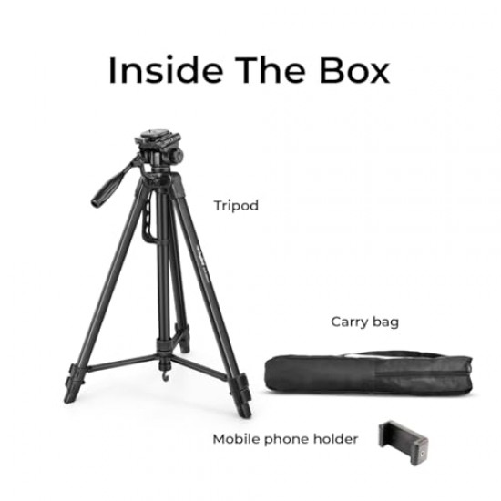 Digitek DTR 550 LW (67 Inch) Tripod for DSLR, Camera Operating Height: 5.57 Feet Carry Bag Included