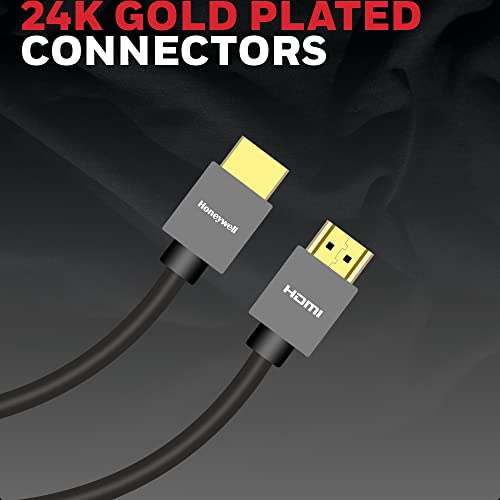 Honeywell High-Speed HDMI v2.0 Cable with Ethernet, 18 GBPS Transmission Speed, Supports 3D/4K@60Hz Ultra HD Resolution, - 3 Meter Honeywell High-Speed HDMI v2.0 Cable with Ethernet, 18 GBPS Transmission Speed, Supports 3D/4K@60Hz Ultra HD Resolution, - 3 Meter