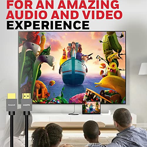 Honeywell High-Speed HDMI v2.0 Cable with Ethernet, 18 GBPS Transmission Speed, Supports 3D/4K@60Hz Ultra HD Resolution, - 3 Meter Honeywell High-Speed HDMI v2.0 Cable with Ethernet, 18 GBPS Transmission Speed, Supports 3D/4K@60Hz Ultra HD Resolution, - 3 Meter