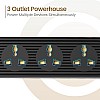 Portronics Power Plate II Extension Board - 1500W - 3 USB Ports, 3 Power Sockets, Overload Protection, Eco-Friendly, 2M Cord Length(Black)