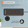 Portronics Power Plate II Extension Board - 1500W - 3 USB Ports, 3 Power Sockets, Overload Protection, Eco-Friendly, 2M Cord Length(Black)