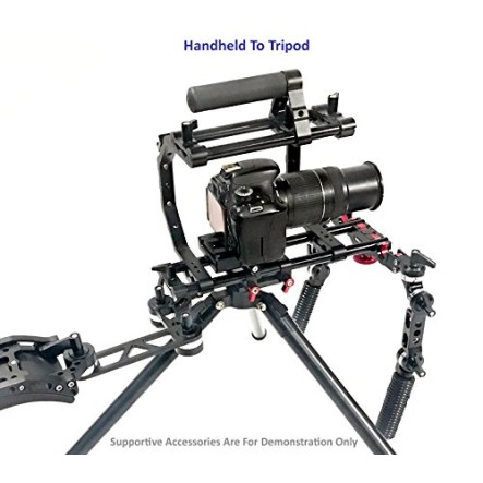 Shootvilla 9" Brackets Support Cage + Top Handle Grip 15mm Rod for DSLR Camera (SV-9INCHC) Shootvilla 9" Brackets Support Cage + Top Handle Grip 15mm Rod for DSLR Camera (SV-9INCHC)