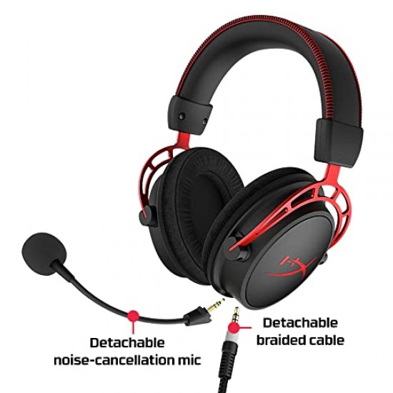 HyperX Cloud Alpha Wired Over Ear Headphones with Mic (Red)