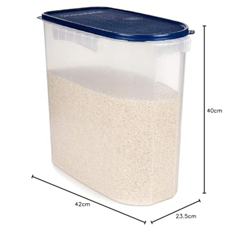 Signoraware Large 24 Litres Modular Multi-Purpose Plastic Containers with Lid Pack 1 Mod Blue 