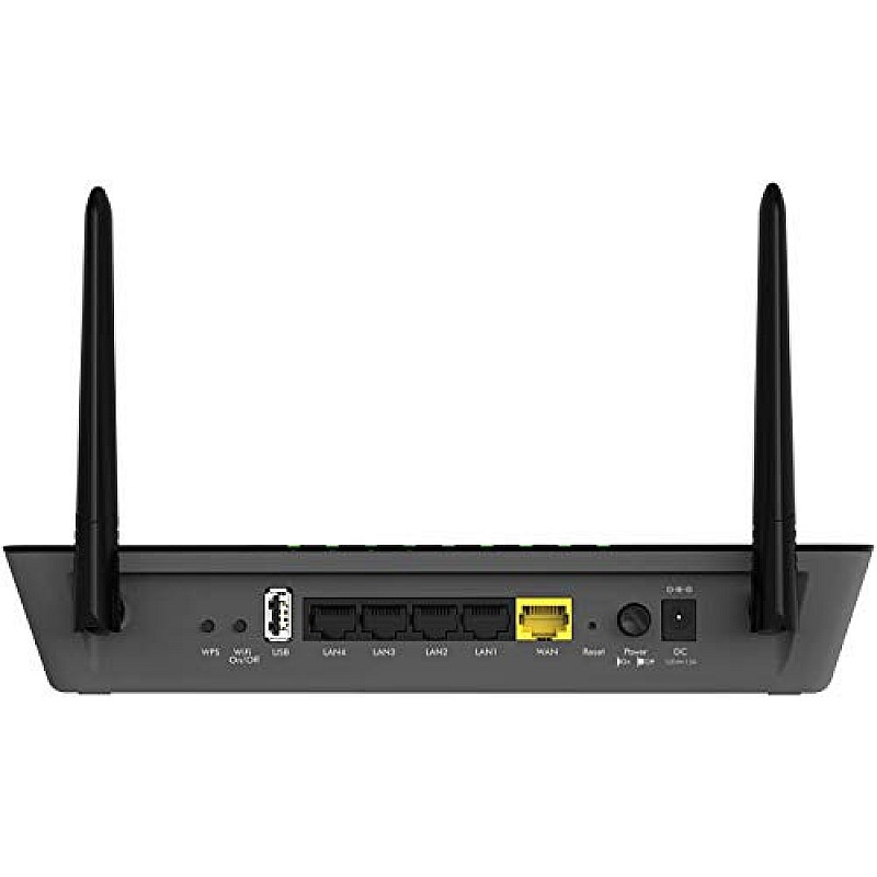 Netgear R6120-100INS AC1200 Dual-Band Wi-Fi Router (Black, Not a Modem) 