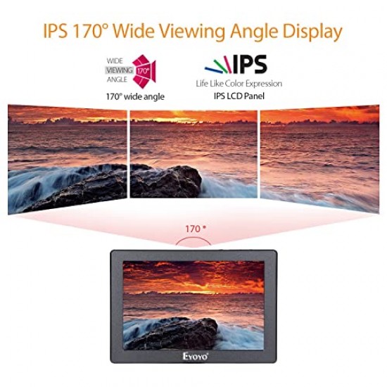 Lilliput A7S EY-ZB0167 7-inch IPS Screen 4K Camera Field Monitor for Mirrorless Cameras