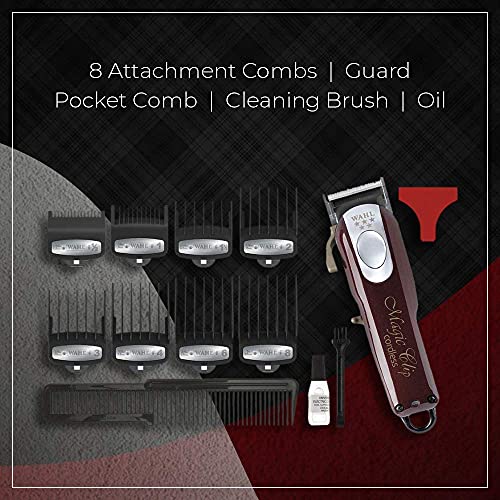 Wahl India 08148-324 Cord/Cordless India Professional Magic Clipper; 0.5-1.2 mm cutting lengths; 90 minute run time; Maroon Wahl India 08148-324 Cord/Cordless India Professional Magic Clipper; 0.5-1.2 mm cutting lengths; 90 minute run time; Maroon