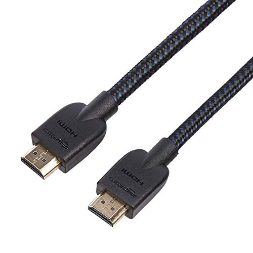 AmazonBasics High-Speed Braided HDMI Cable - 6 Feet - Supports Ethernet, 3D, 4K and Audio Return (Black) AmazonBasics High-Speed Braided HDMI Cable - 6 Feet - Supports Ethernet, 3D, 4K and Audio Return (Black)