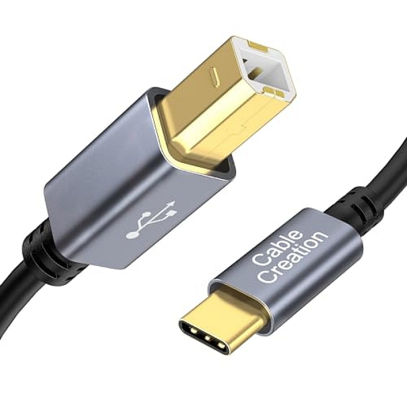 CableCreation USB B to USB C Printer Cable 6.6FT,USB C to USB B 2.0 Printer Cable