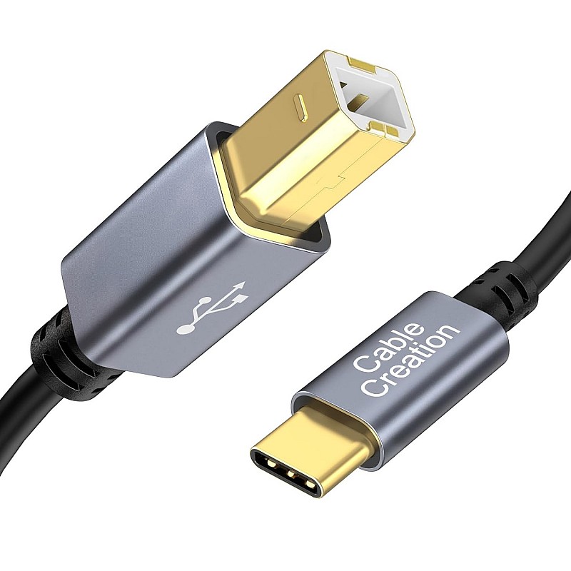 CableCreation USB B to USB C Printer Cable 6.6FT,USB C to USB B 2.0 Printer Cable