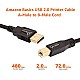 AmazonBasics USB 2.0 Cable - A-Male to B-Male for Personal Computer, Printer - 6 Feet (1.8 Meters)- Black